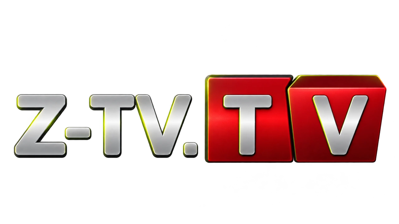 Z-TV.TV logo with silver lettering and red TV blocks.
